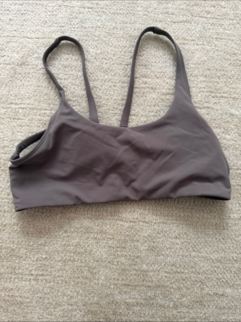 Vuori Scoop Bralette in Taupe Gray